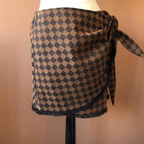 Judith March Check Mate Jacquard Wrap Skirt - Picture 2 of 5